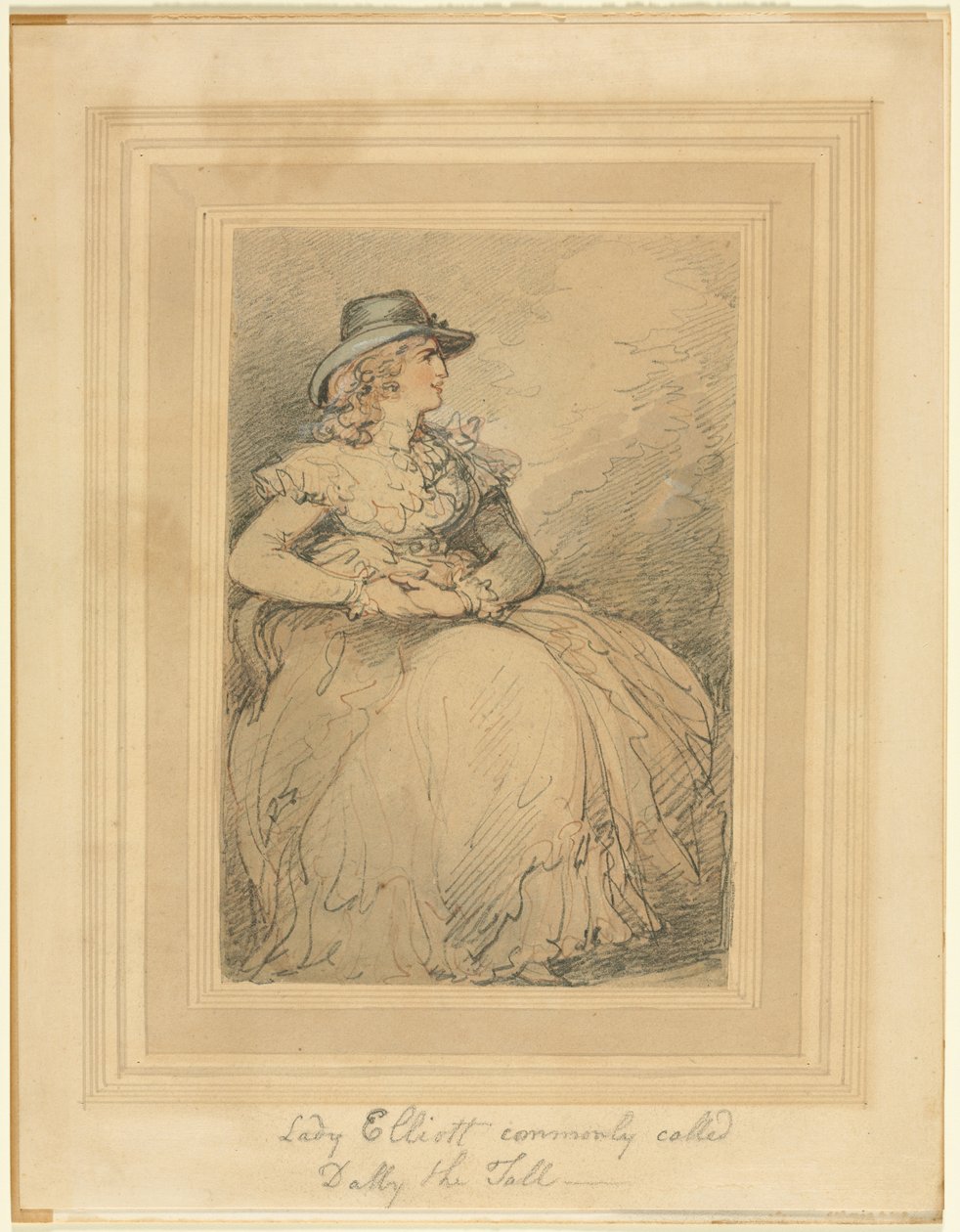 Lady Elliott, comunemente chiamata Dolly The Tall, 1775-1827 da Thomas Rowlandson