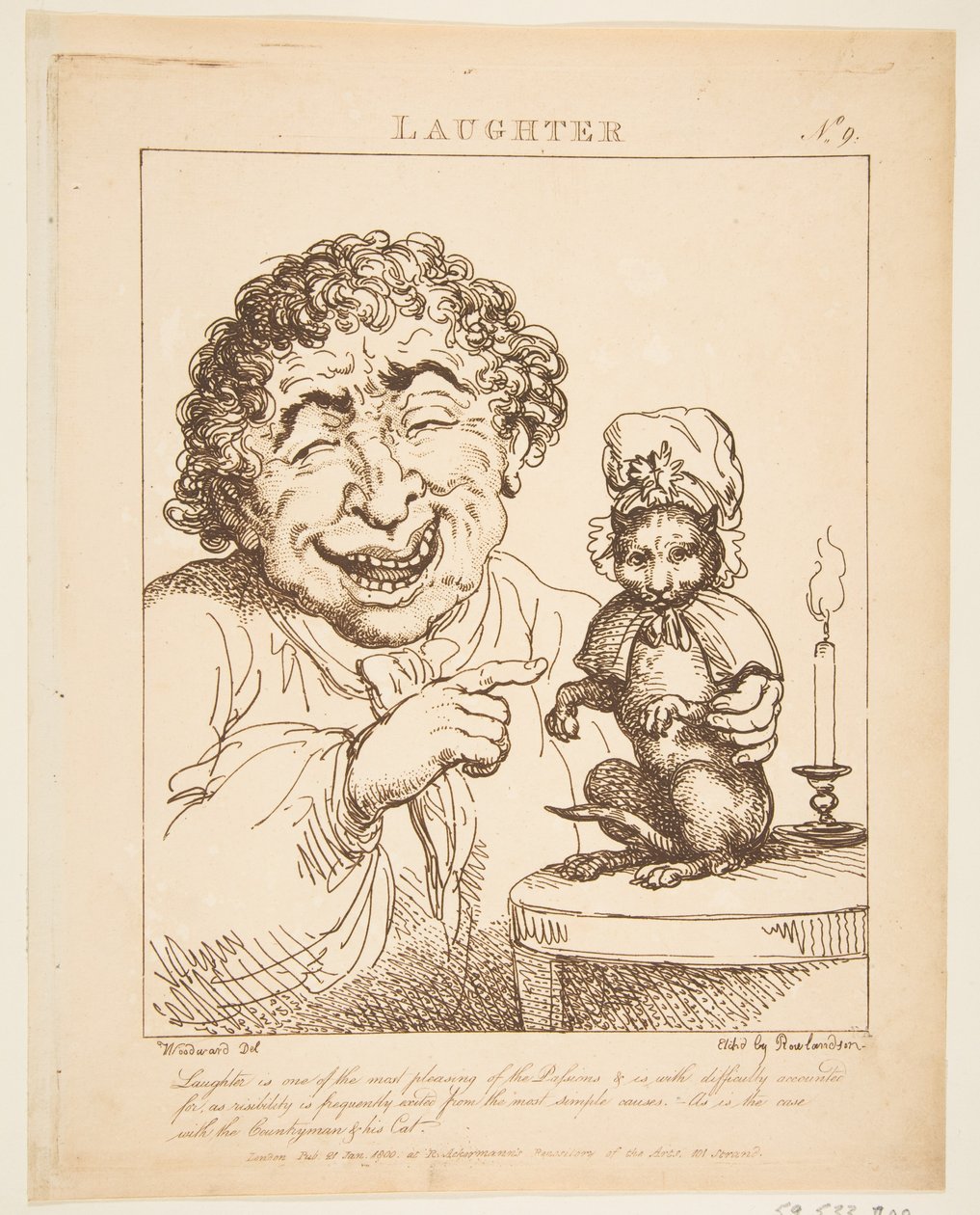 Laughter Le Brun Travested, o Caricature delle Passioni, 21 gennaio 1800 da Thomas Rowlandson
