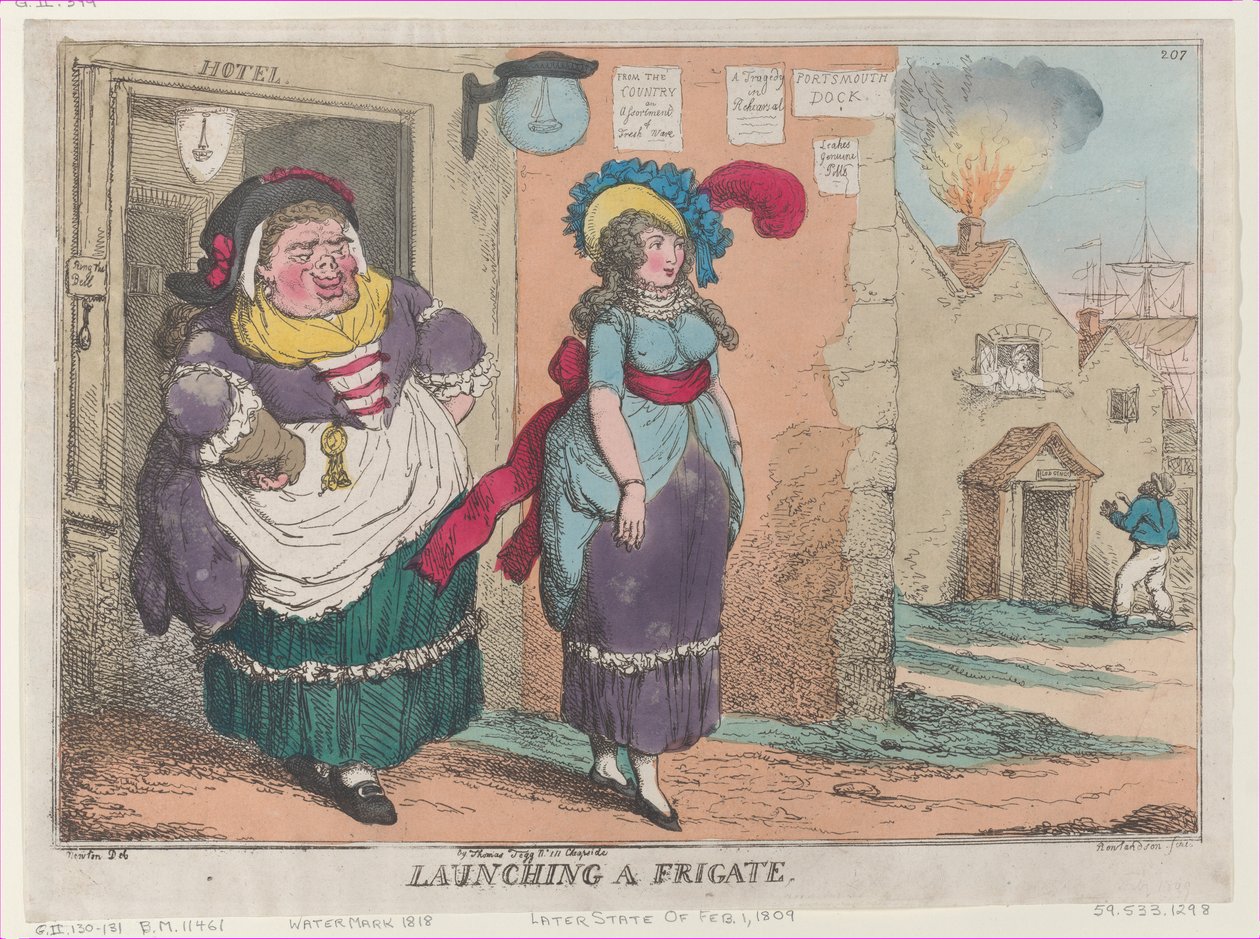 Varo di una fregata, [1 febbraio 1809], ristampa da Thomas Rowlandson