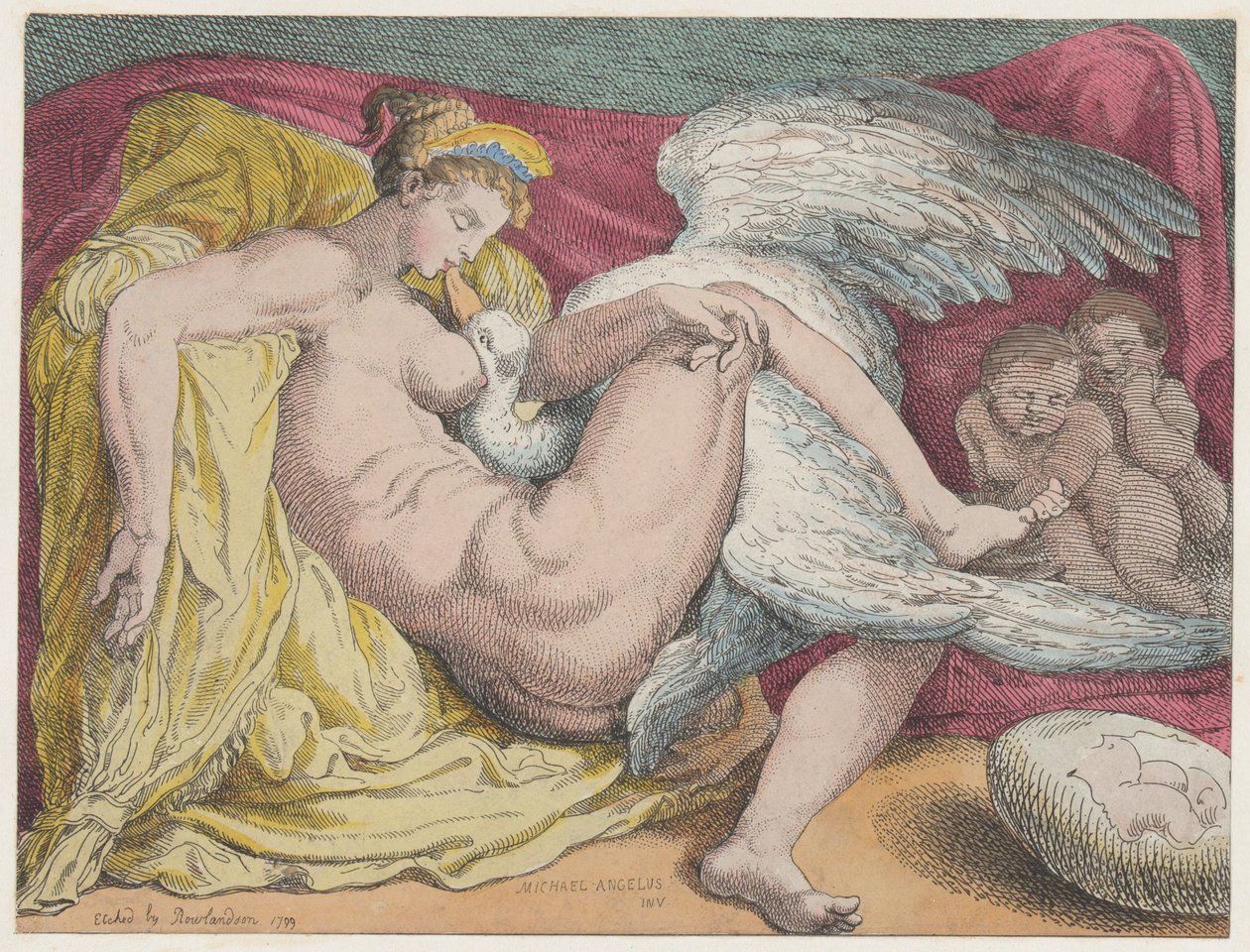 Leda e il cigno da Thomas Rowlandson