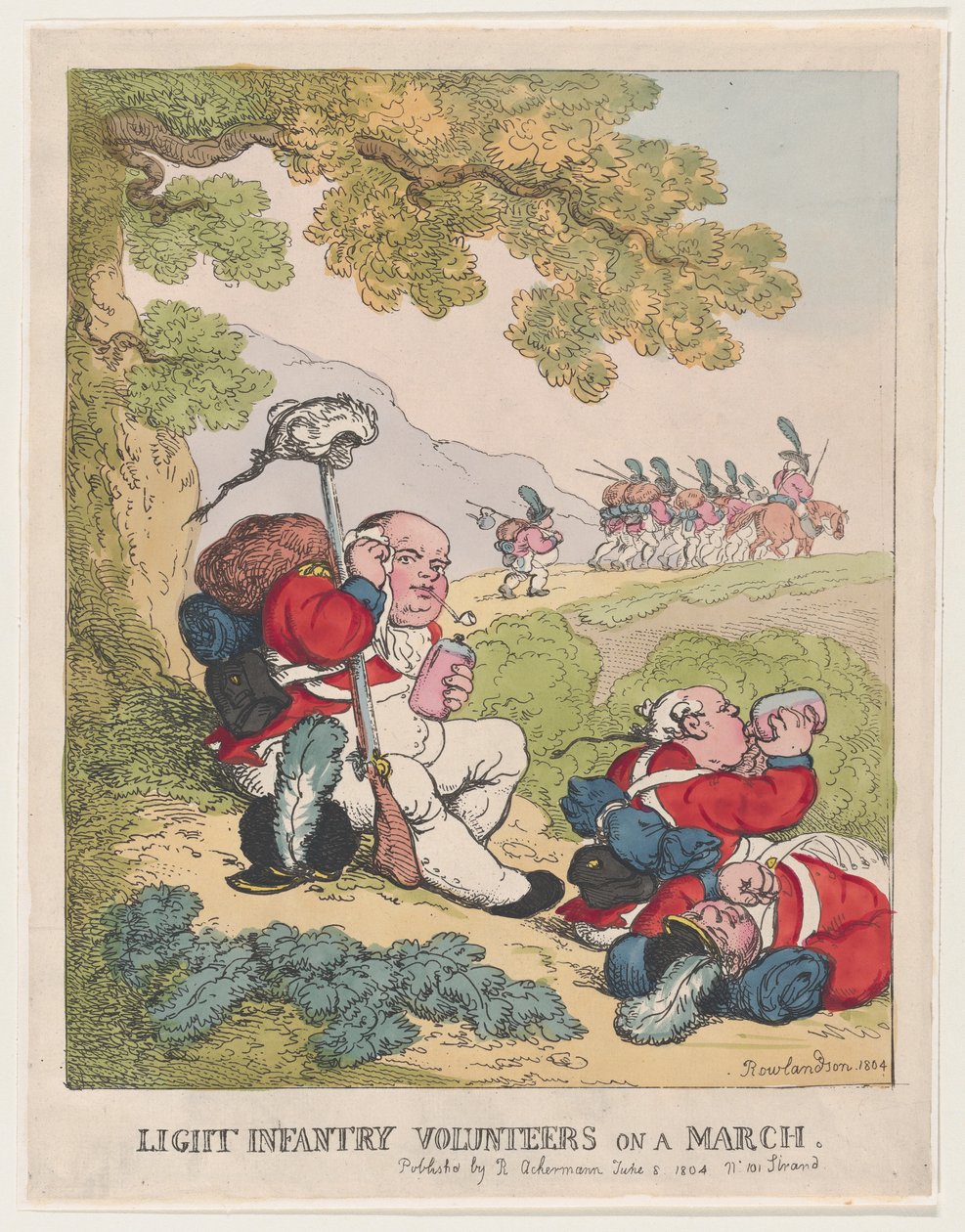 Volontari di Fanteria Leggera in Marcia, 8 giugno 1804 da Thomas Rowlandson