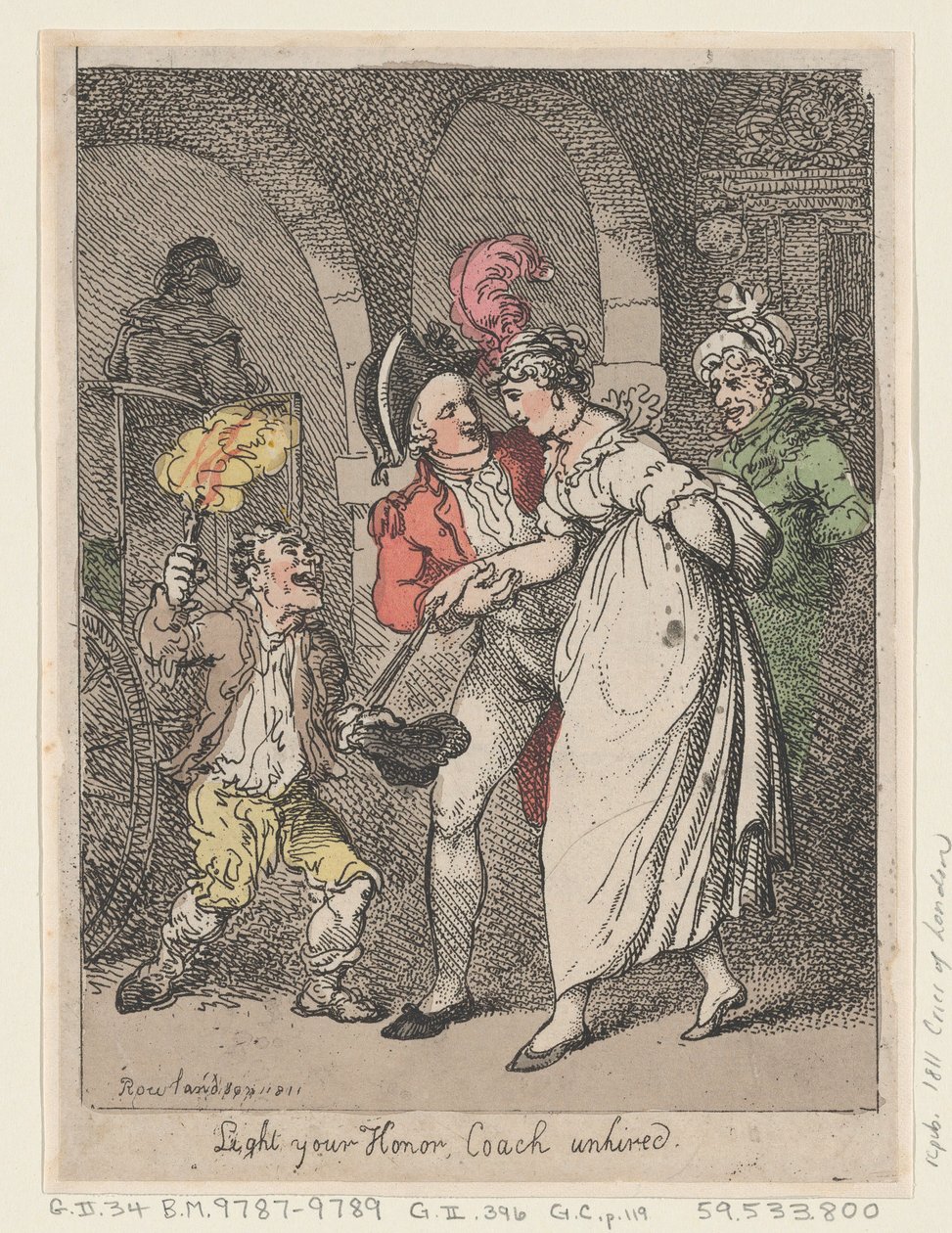 Accendi il tuo onore, carrozza non noleggiata, 1811 da Thomas Rowlandson