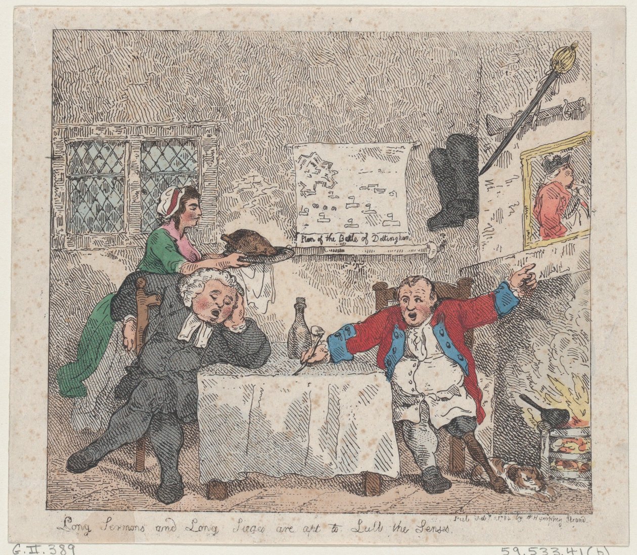 I lunghi sermoni e gli assedi lunghi tendono ad addormentare i sensi da Thomas Rowlandson