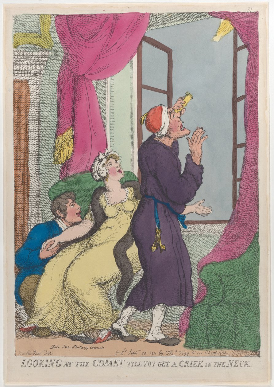 Guardare la cometa fino a farsi venire il torcicollo, 20 settembre 1811 da Thomas Rowlandson