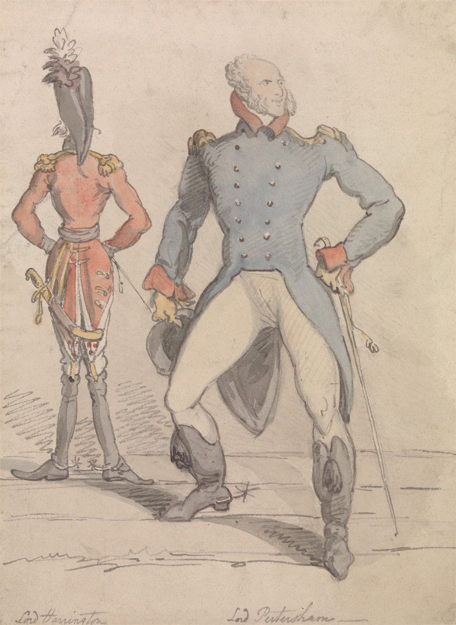 Lord Harrington e Lord Petersham da Thomas Rowlandson