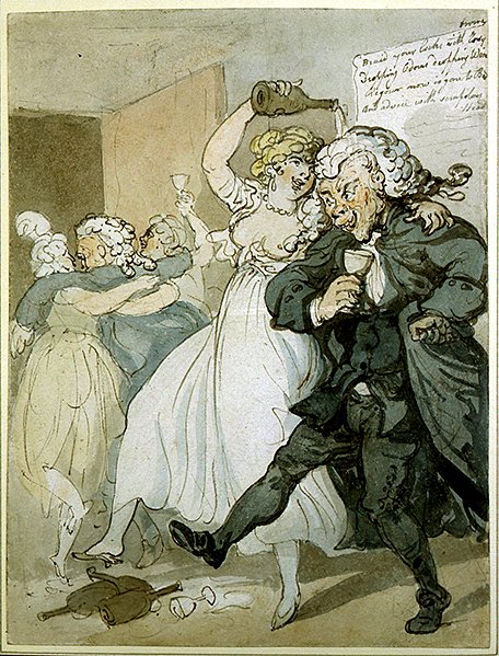 Amore e legge (acquerello su carta) da Thomas Rowlandson