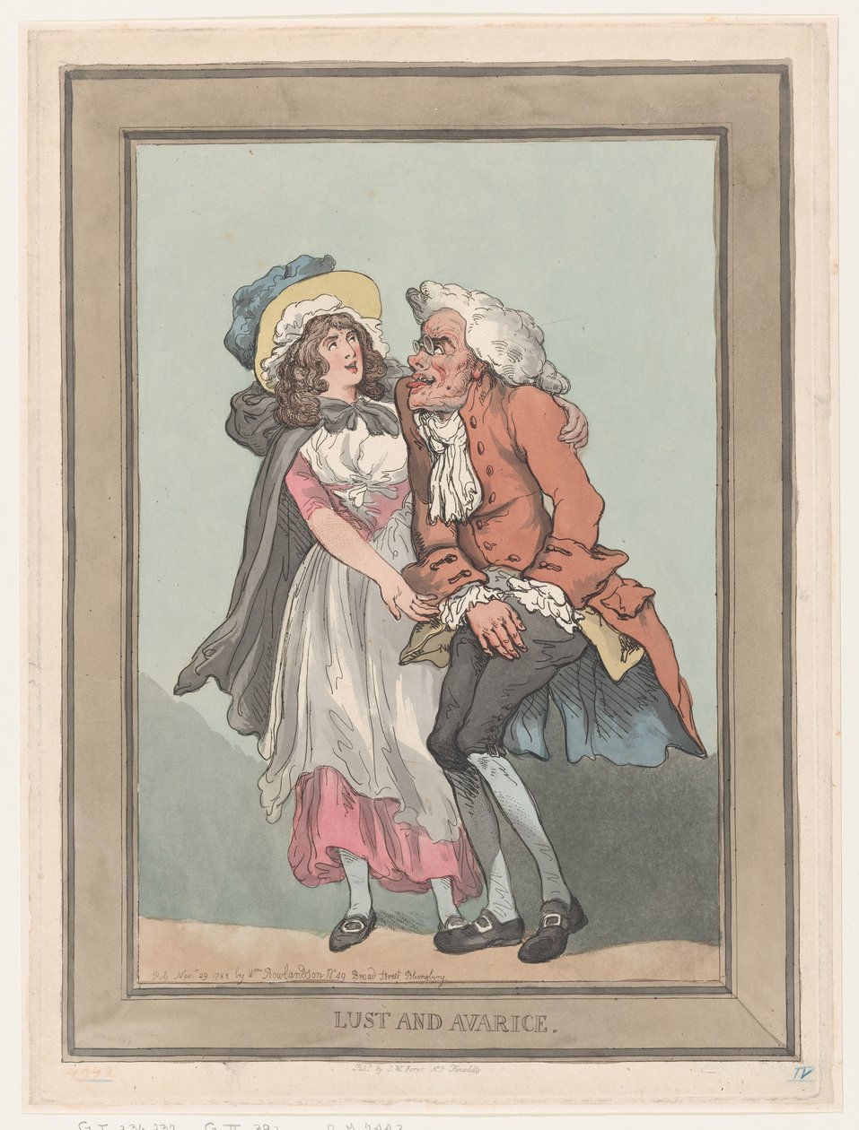 Lussuria e avarizia, 29 novembre 1788 da Thomas Rowlandson
