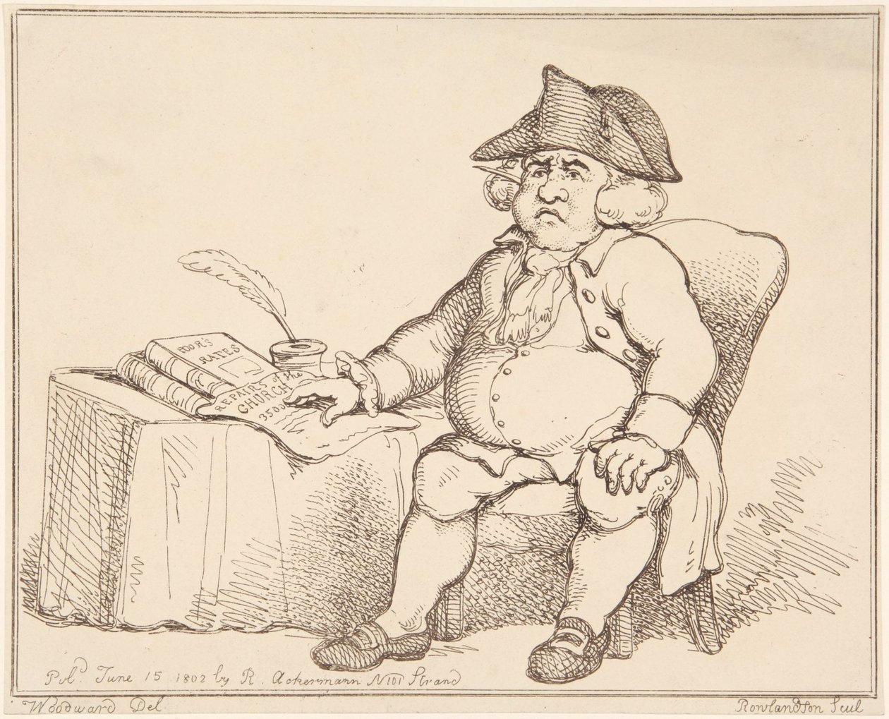 Man at Table da Thomas Rowlandson