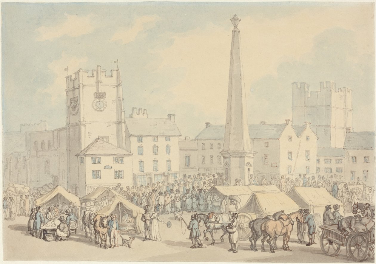 Giornata di mercato a Richmond, nello Yorkshire da Thomas Rowlandson