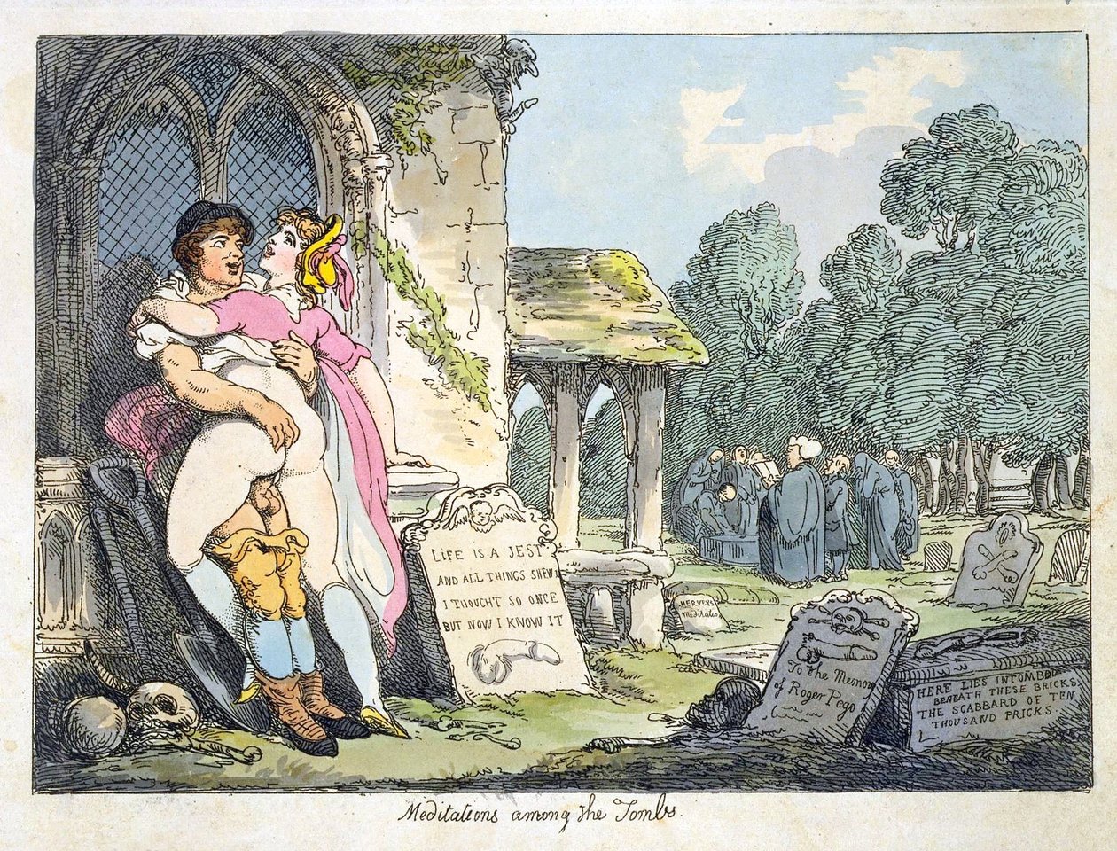 Meditazioni tra le tombe da Thomas Rowlandson
