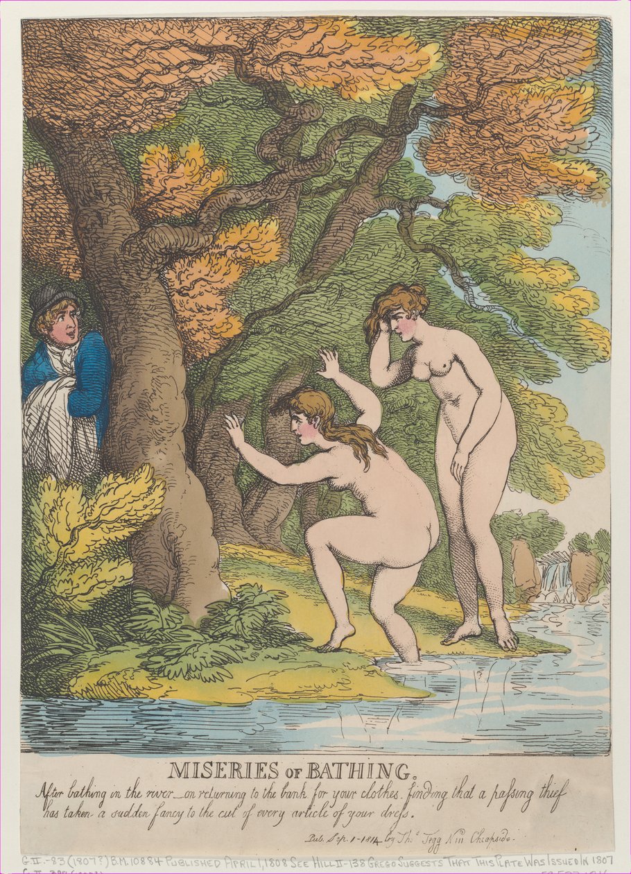 Miserie del bagno, [1 aprile 1808], ripubblicato il 1 settembre 1814 da Thomas Rowlandson