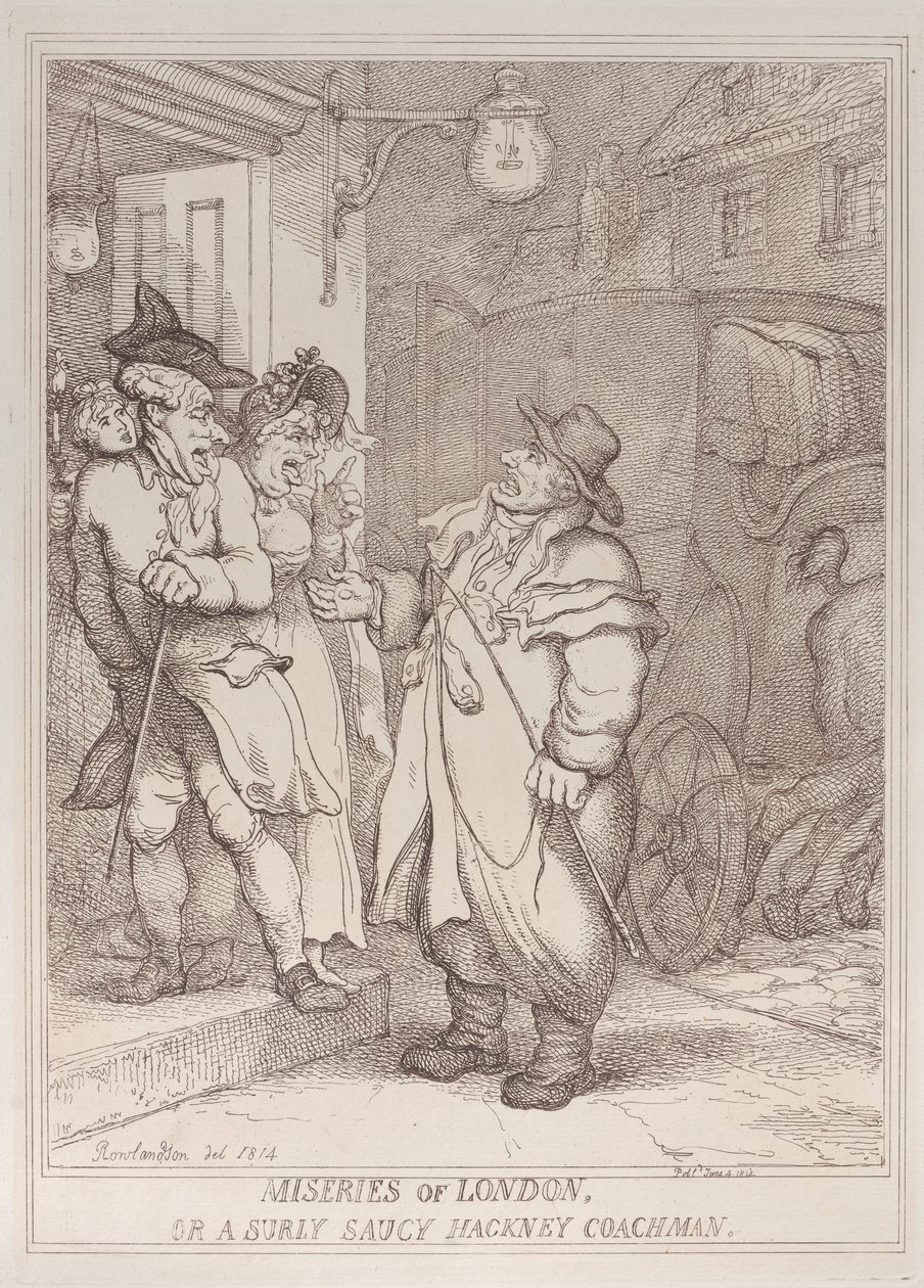 Le miserie di Londra, ovvero un cocchiere di Hackney scontroso e impertinente da Thomas Rowlandson