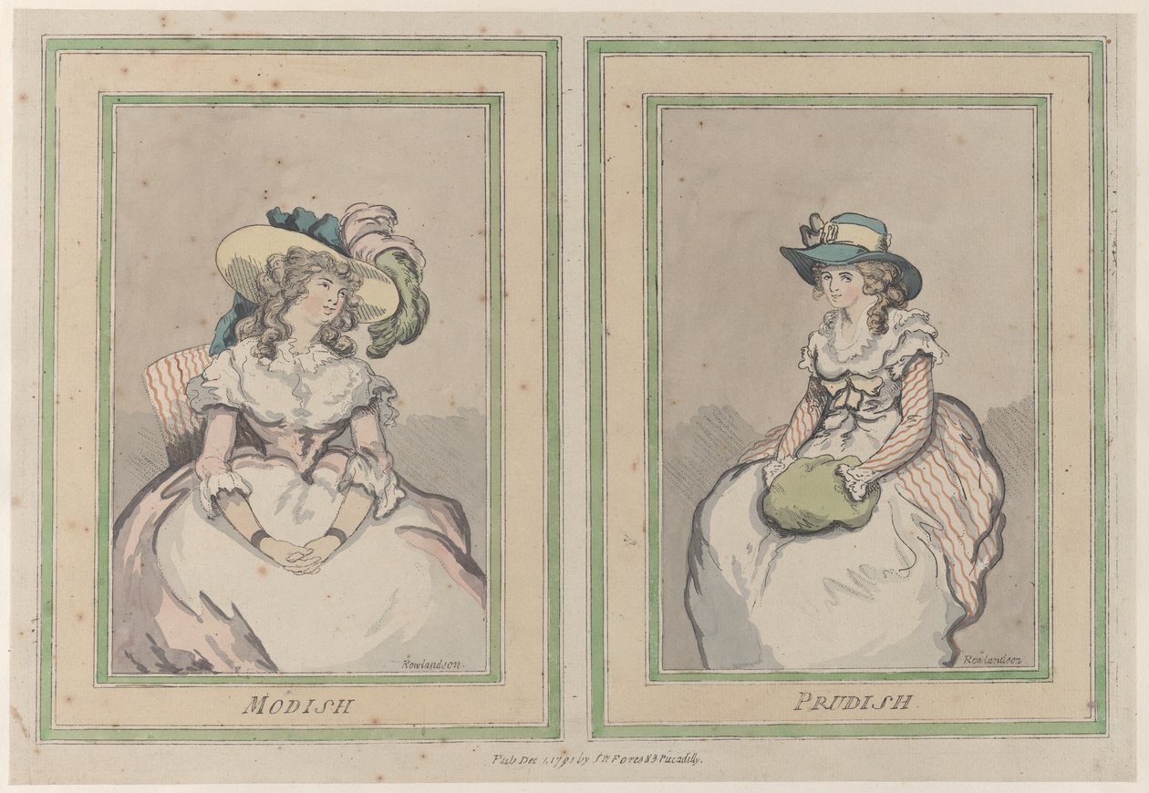 Modish e Prudish, 1 dicembre 1791 da Thomas Rowlandson