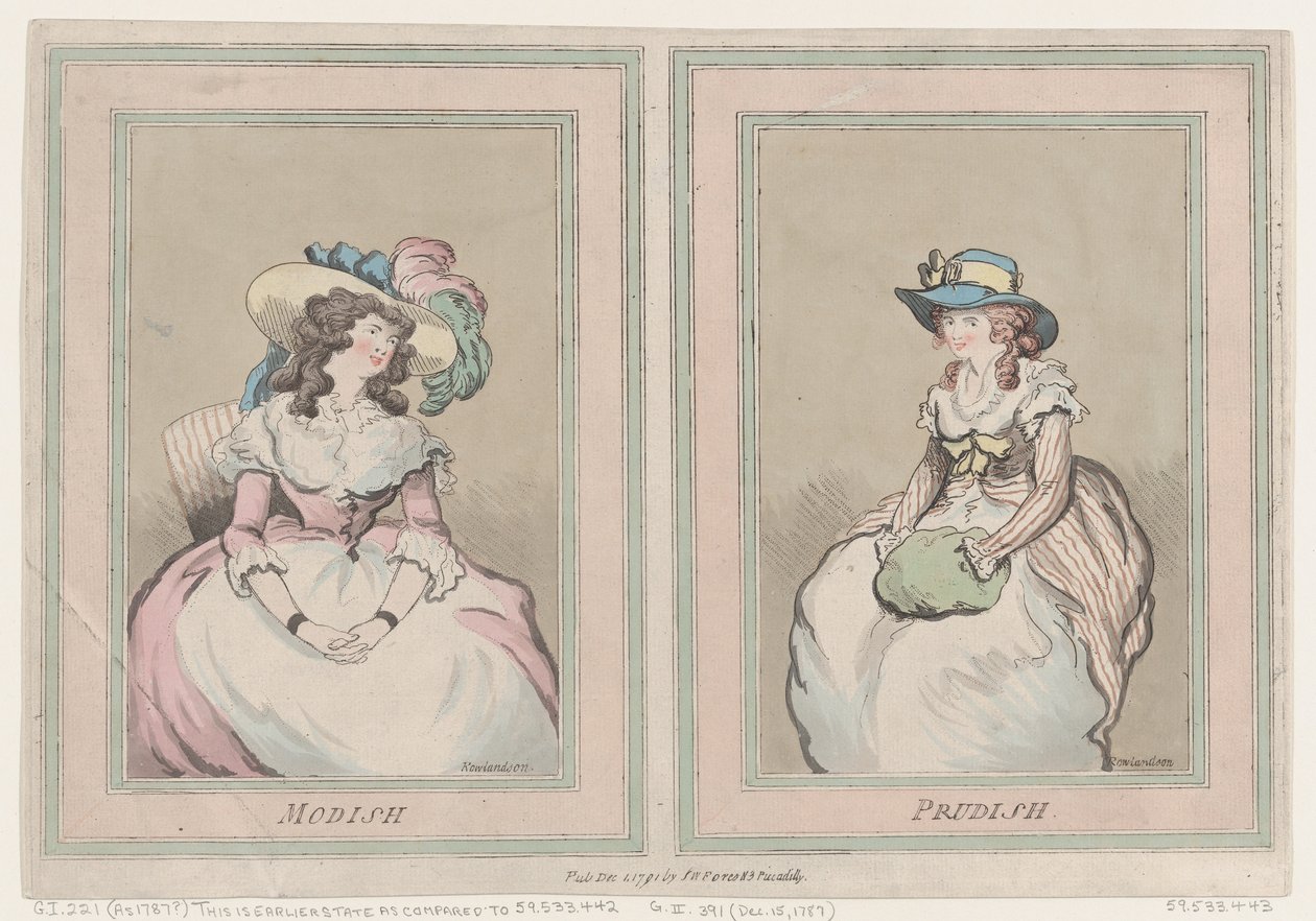 Modish e Prudish | Thomas Rowlandson | Stampa d'arte