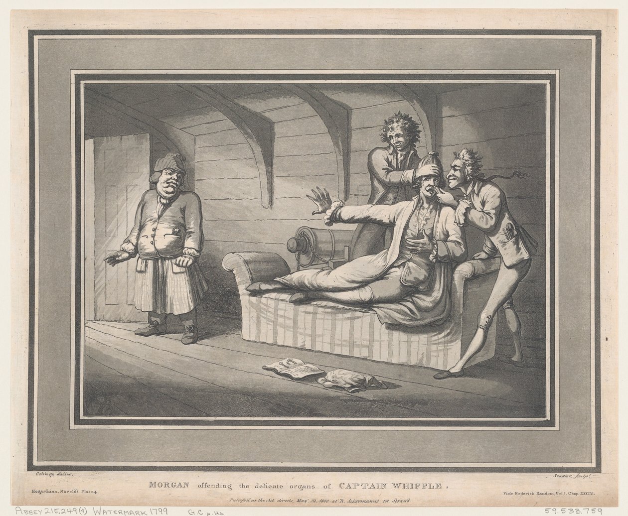 Morgan che offende gli organi delicati del Capitano Whiffle, 12 maggio 1800 da Thomas Rowlandson