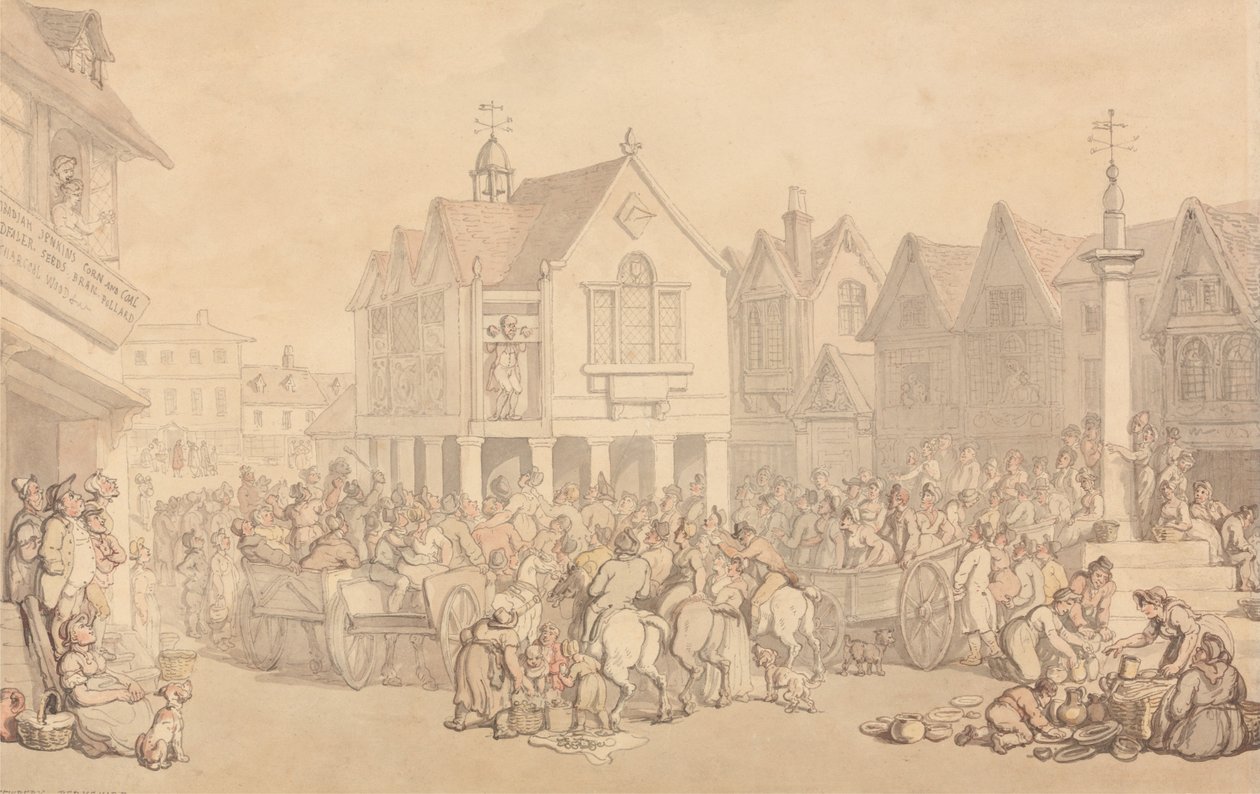 Newbury Market Place, Berkshire da Thomas Rowlandson