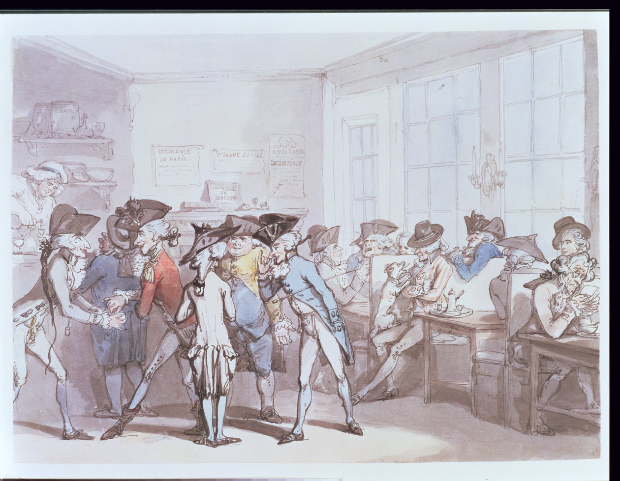 Un caffè francese da Thomas Rowlandson