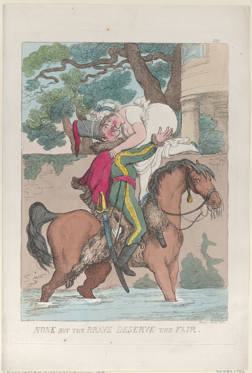 Solo i Coraggiosi Meritano la Bella da Thomas Rowlandson