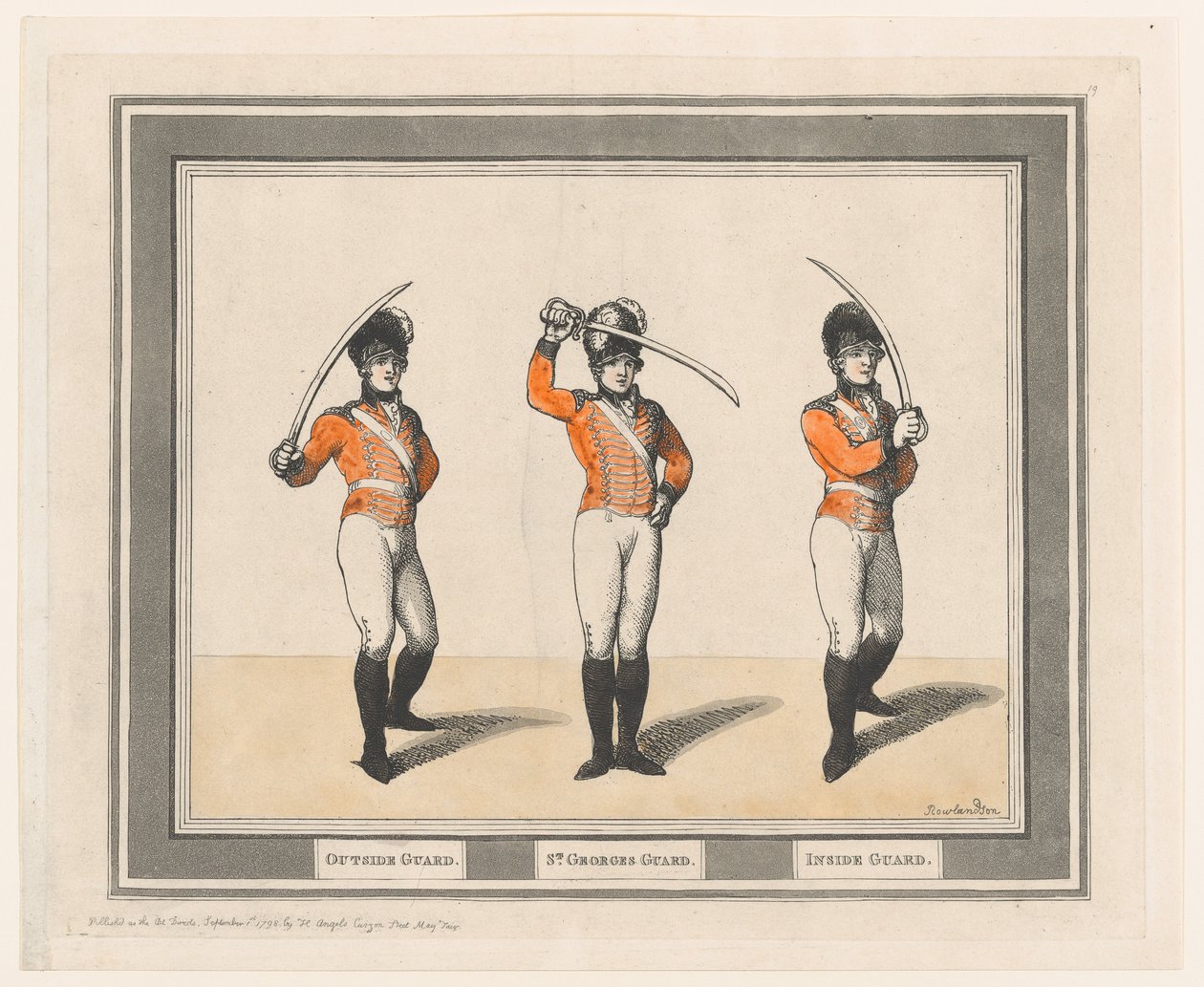 Guardia esterna, Guardia di San Giorgio, Guardia interna, 1 settembre 1798 da Thomas Rowlandson