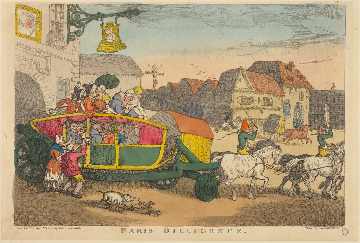 Paris Diligence da Thomas Rowlandson