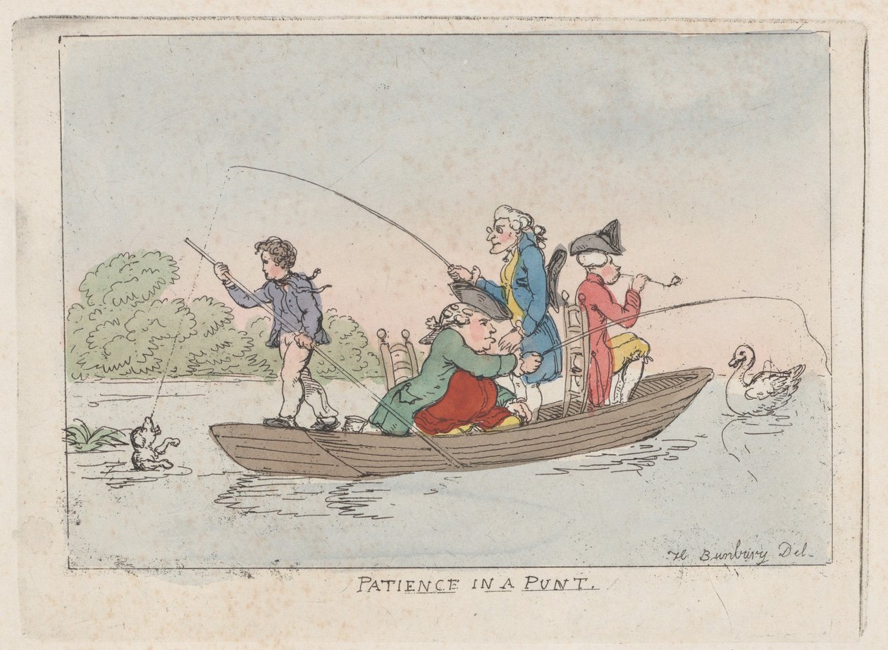 Pazienza in una barca, ca. 1803 da Thomas Rowlandson