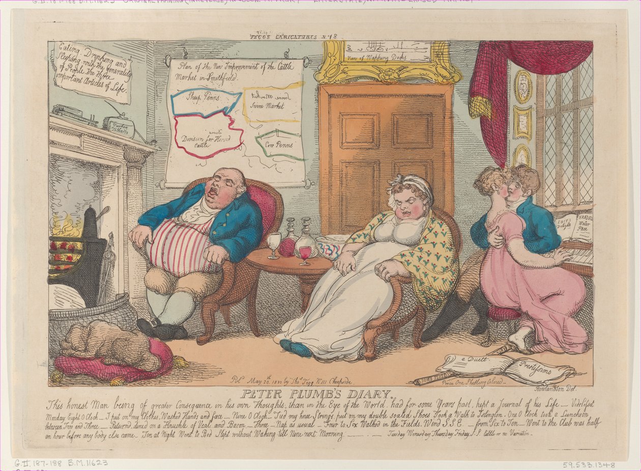 Diario di Peter Plumb da Thomas Rowlandson