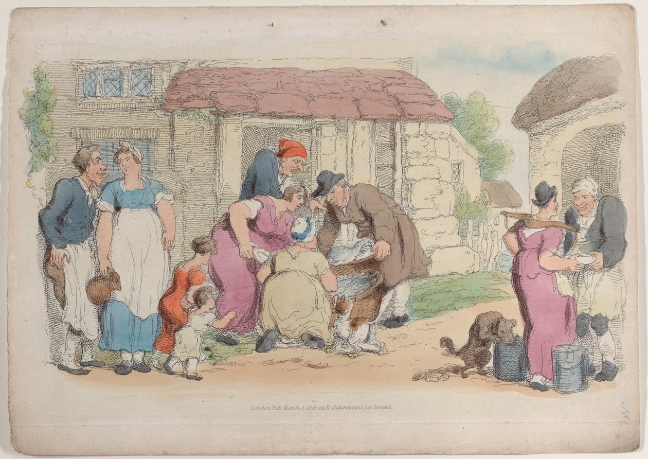 Tavola 2, da Il mondo in miniatura, 1816 da Thomas Rowlandson