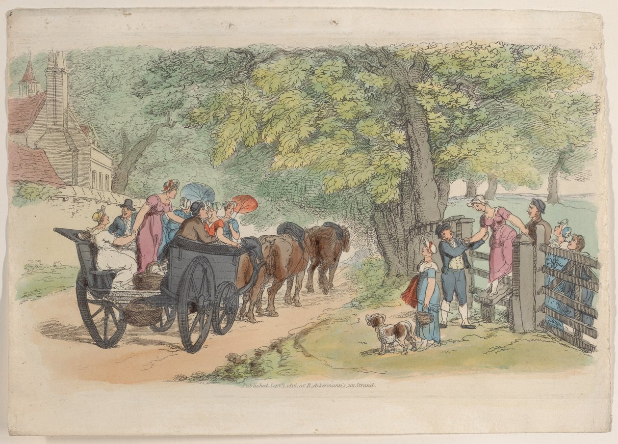 Tavola 33, da Mondo in Miniatura, 1816 da Thomas Rowlandson