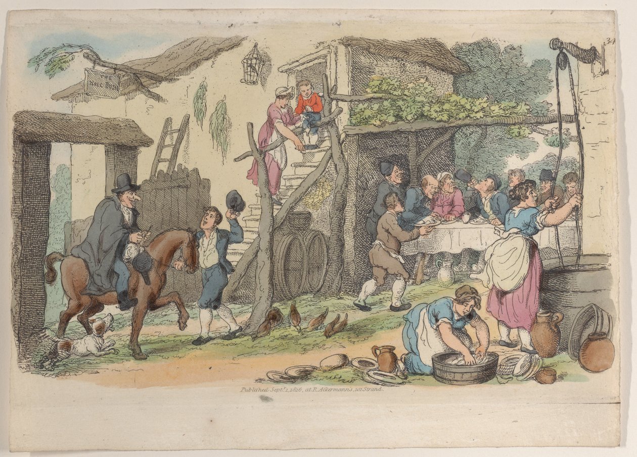 Tavola 34, da World in Miniature da Thomas Rowlandson