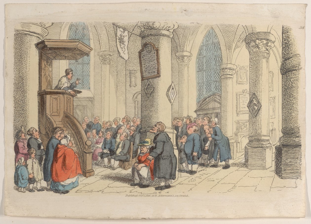 Tavola 38, da Il Mondo in Miniatura da Thomas Rowlandson