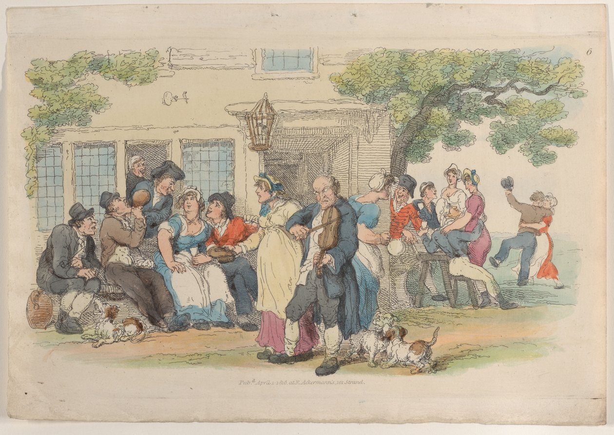 La porta della birreria, da World in Miniature, 1816 da Thomas Rowlandson