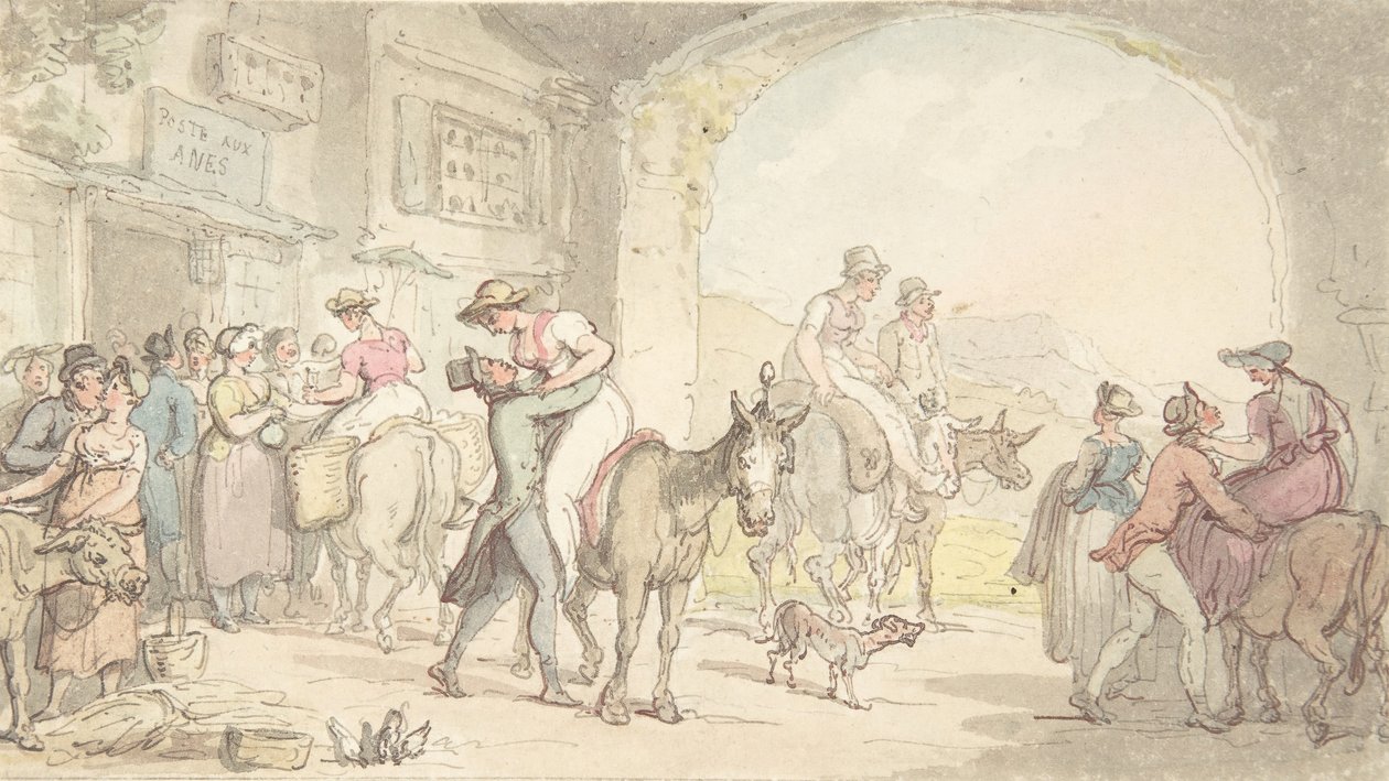 Piacere di una Poste aux Anes, da Viaggi Sentimentali da Thomas Rowlandson