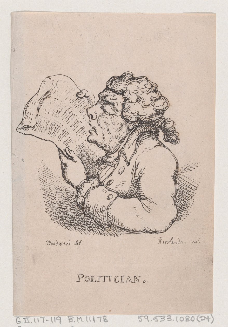 Politico, aprile 1808 da Thomas Rowlandson