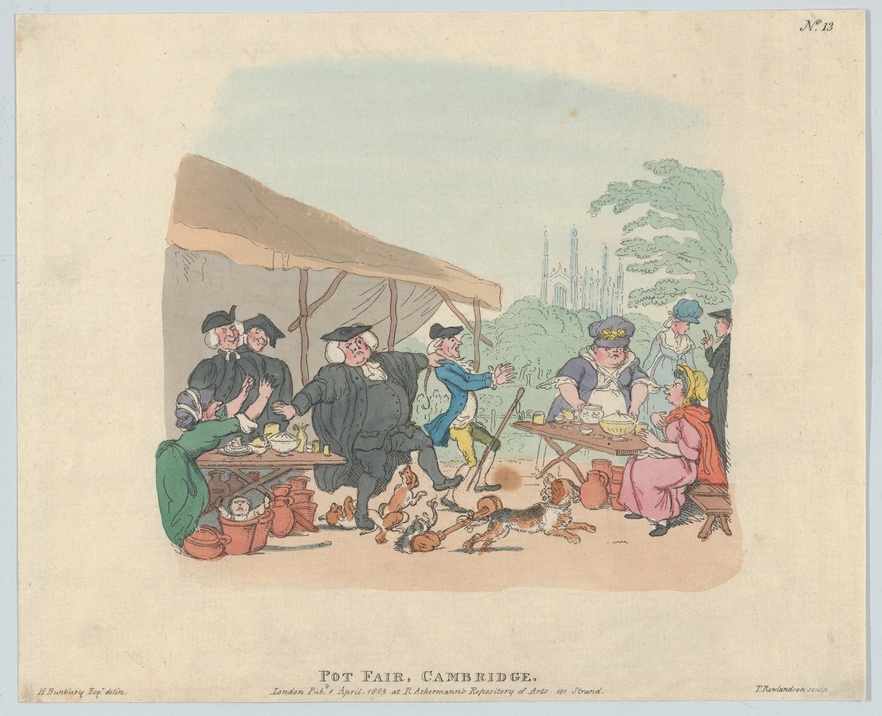 Fiera della ceramica a Cambridge, 1 maggio 1803 da Thomas Rowlandson