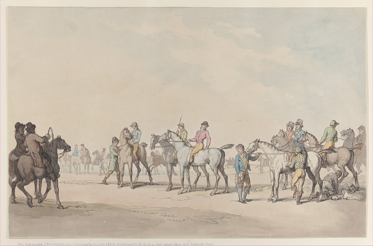 Preparativi per la corsa da Thomas Rowlandson