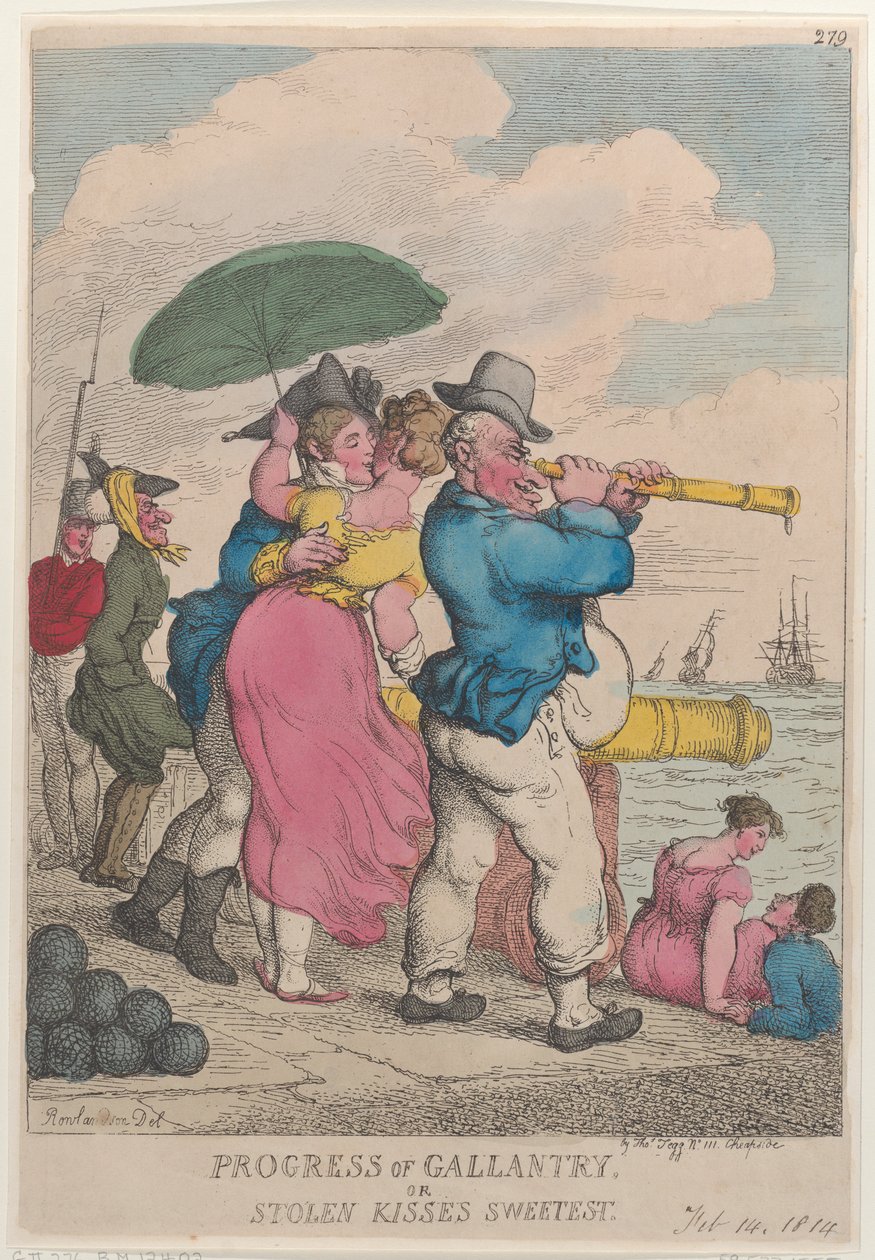 Progresso della galanteria o baci rubati più dolci da Thomas Rowlandson