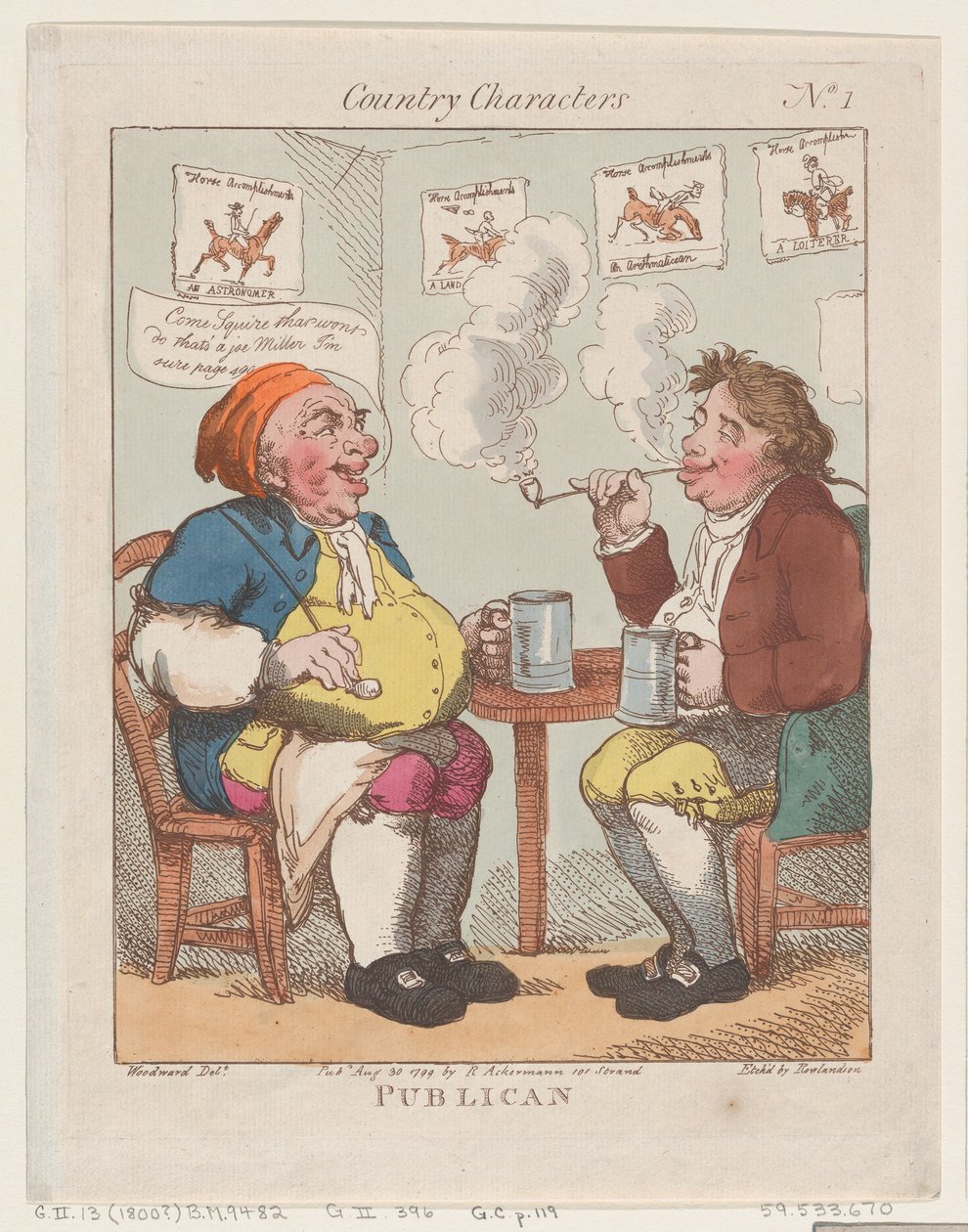 Oste, 30 agosto 1799 da Thomas Rowlandson