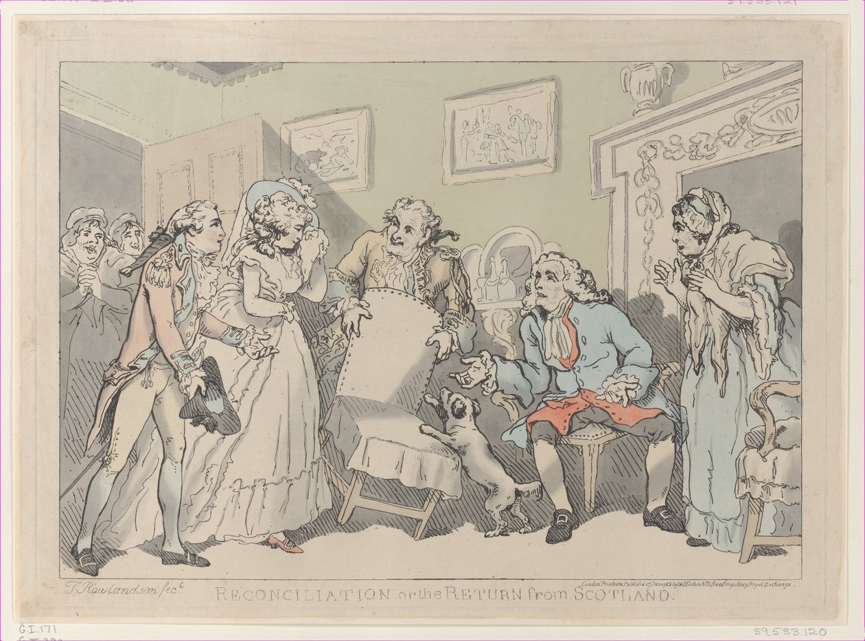 Riconciliazione, o il ritorno dalla Scozia, 17 dicembre 1785 da Thomas Rowlandson
