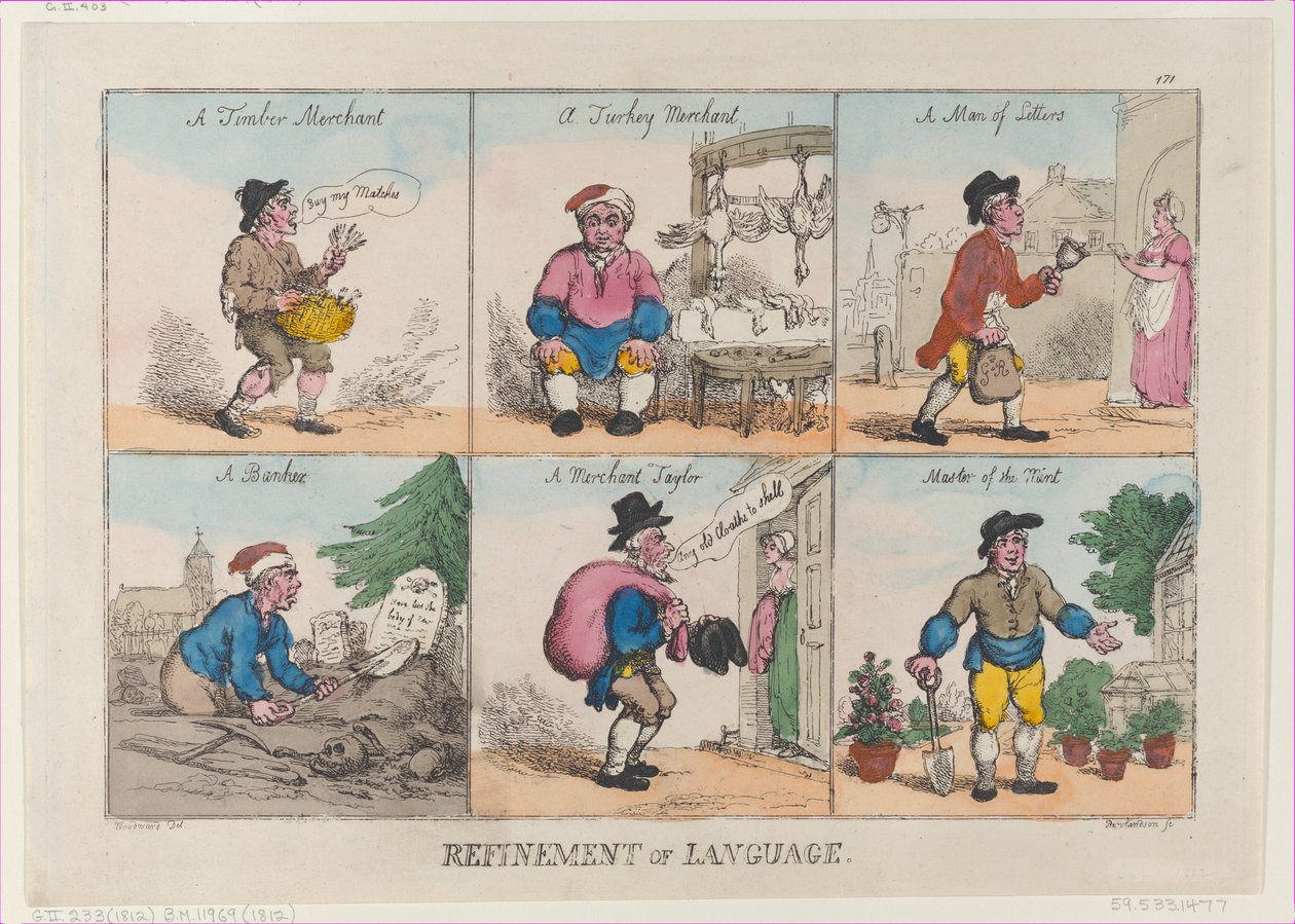 Raffinamento del linguaggio da Thomas Rowlandson