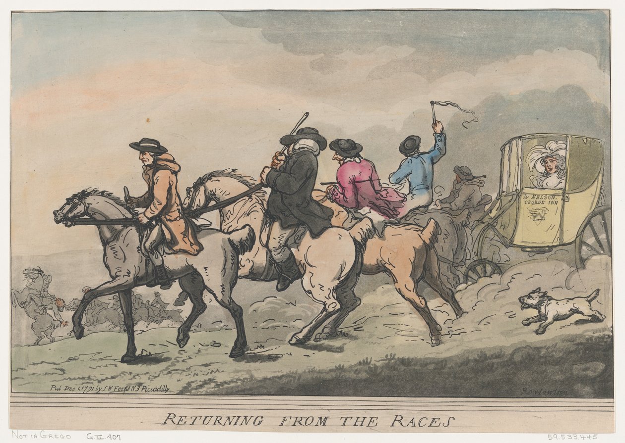 Ritorno dalle corse, 1 dicembre 1791 da Thomas Rowlandson