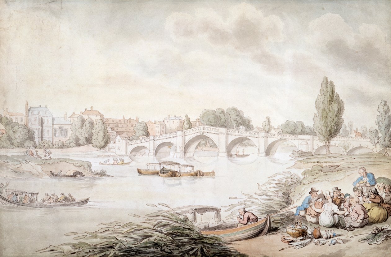 Ponte di Richmond, Londra da Thomas Rowlandson