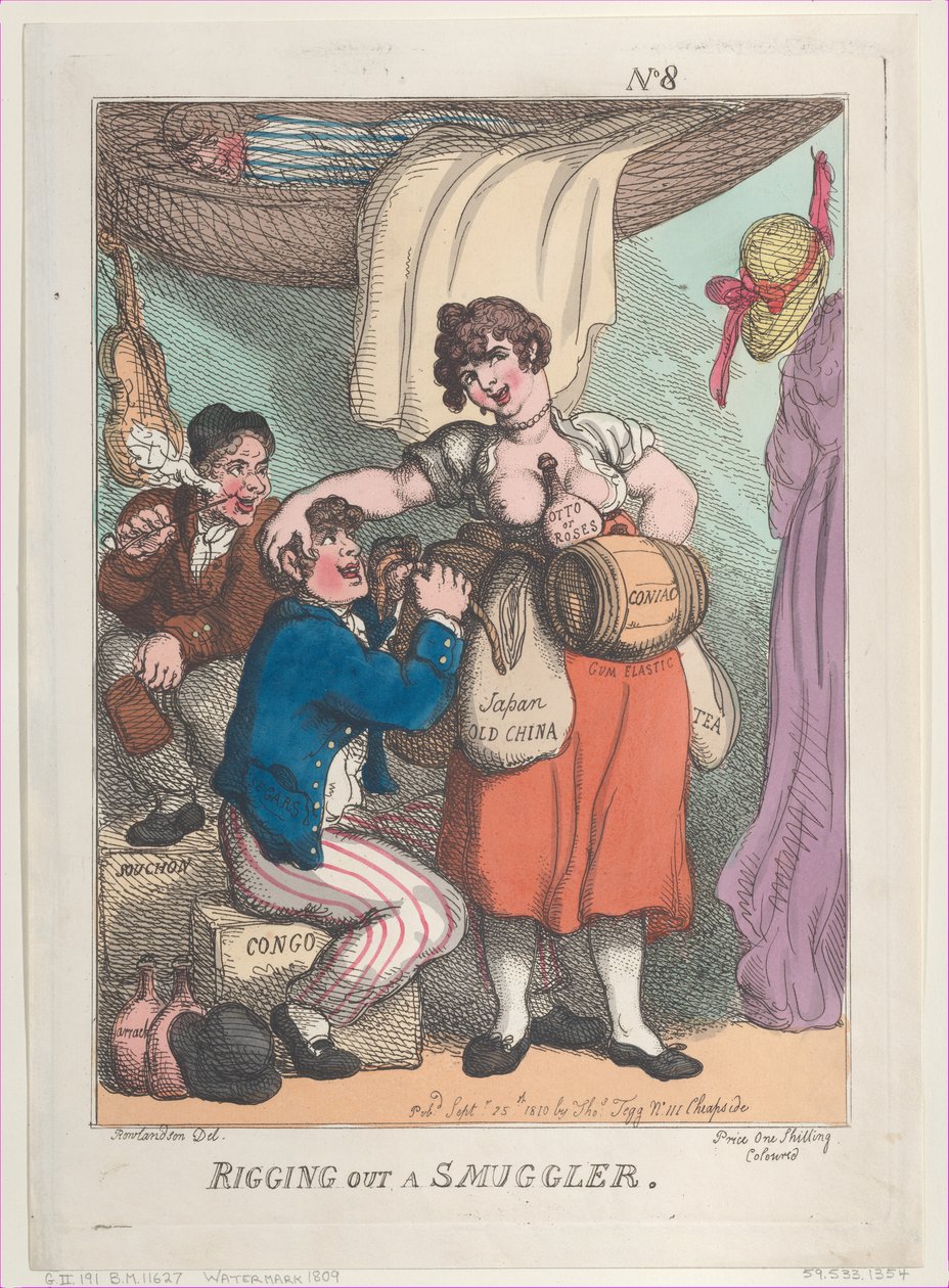 Allestimento di un contrabbandiere, 25 settembre 1810 da Thomas Rowlandson