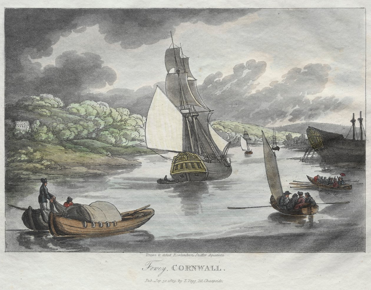Schizzi dalla Natura di Rowlandson: Fowey, Cornovaglia, 1809 da Thomas Rowlandson