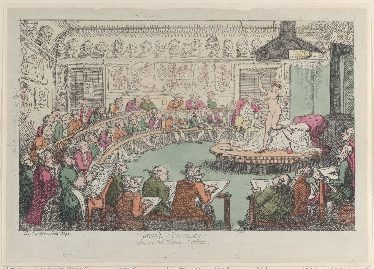 Royal Academy, Somerset House, Londra da Thomas Rowlandson