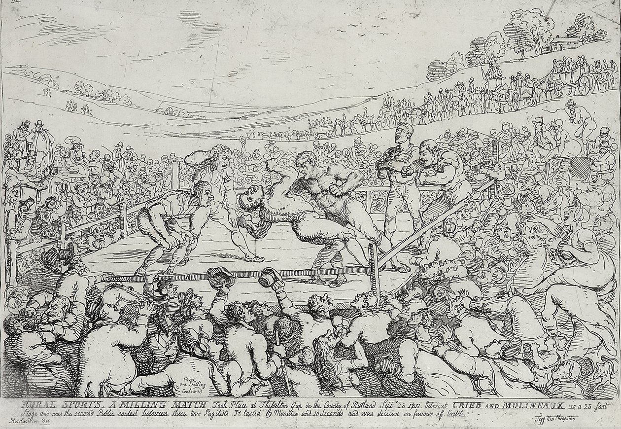 Sport rurali - Un incontro di pugilato, 28 settembre da Thomas Rowlandson