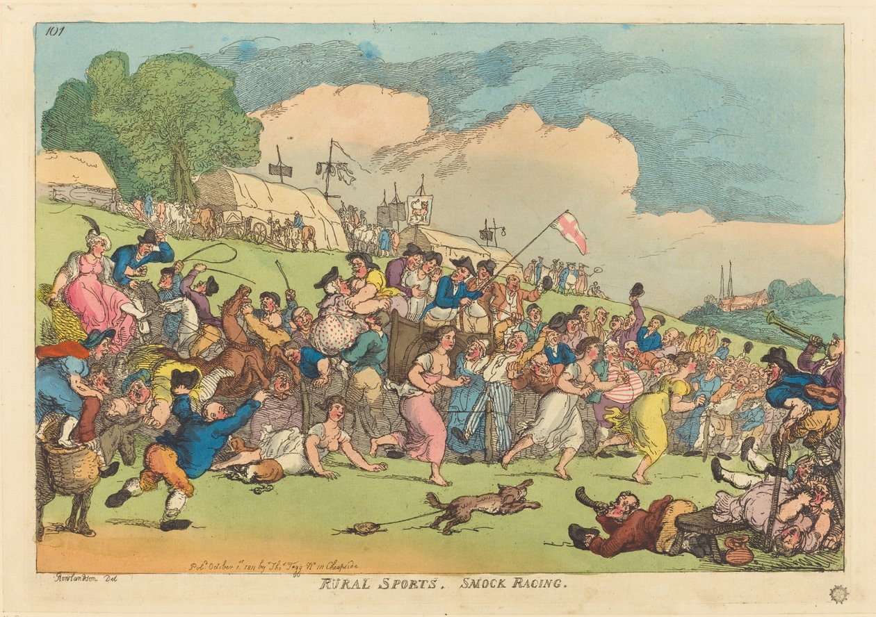 Sport Rurali. Corsa in Camicia da Thomas Rowlandson