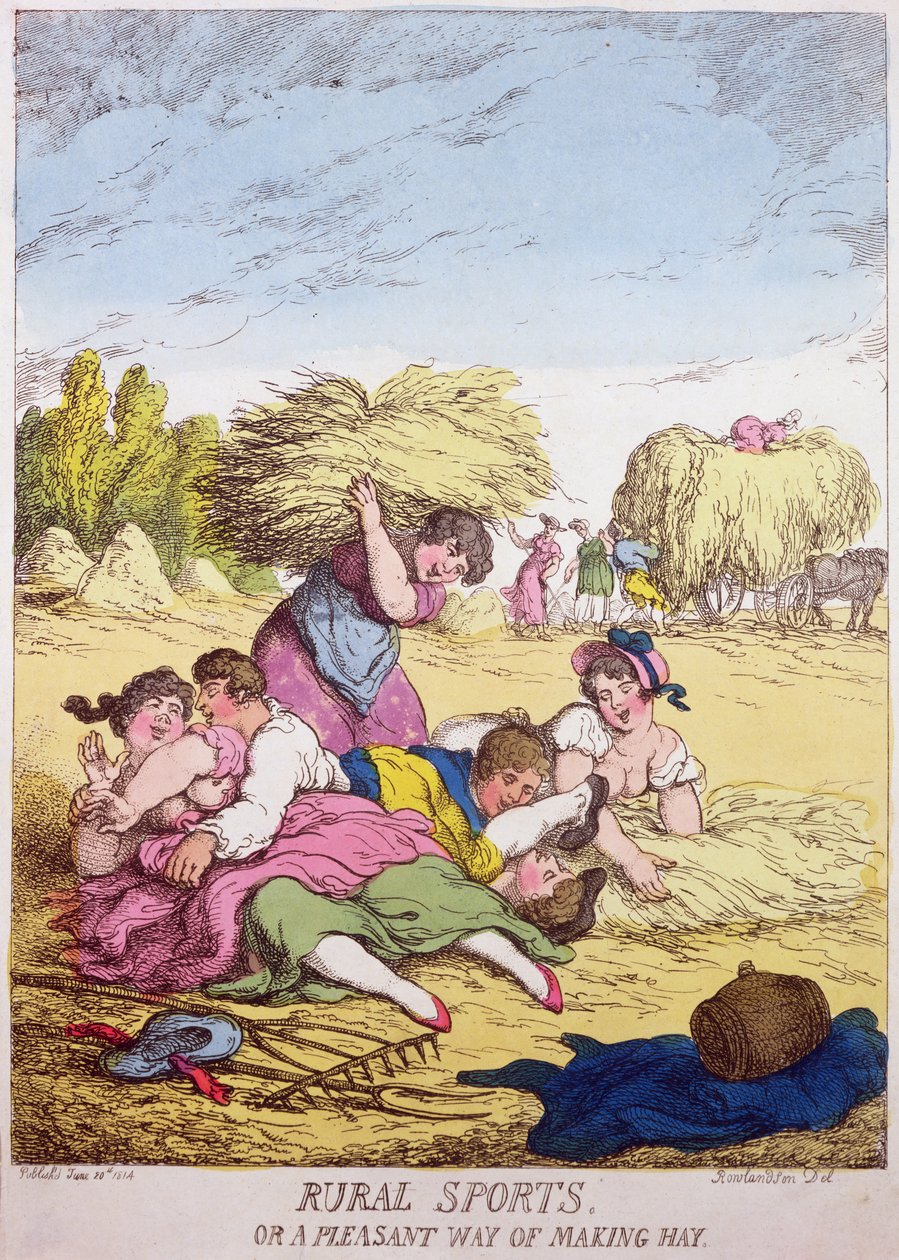 Sport rurali o Un modo piacevole di fare il fieno da Thomas Rowlandson