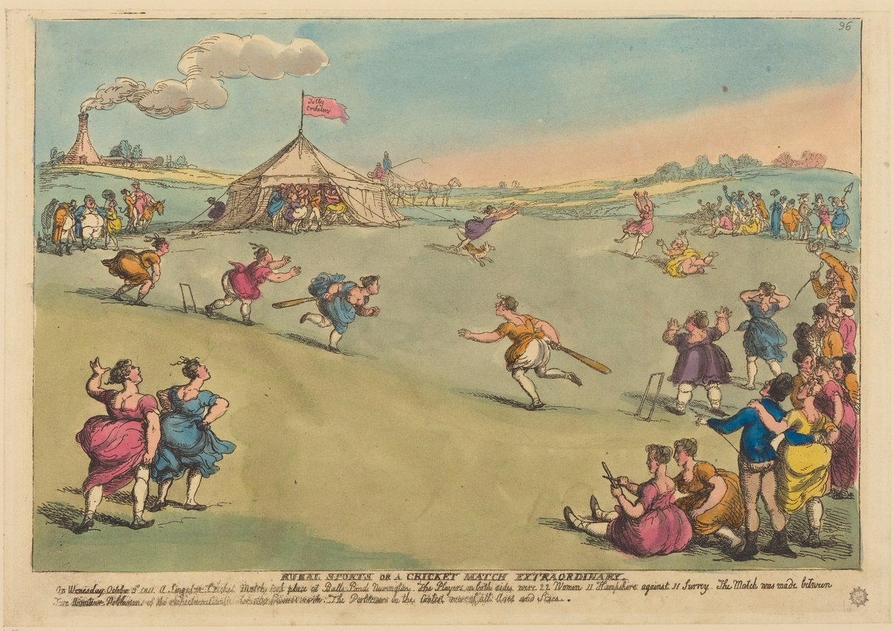 Sport rurali o una partita di cricket fuori dal comune da Thomas Rowlandson