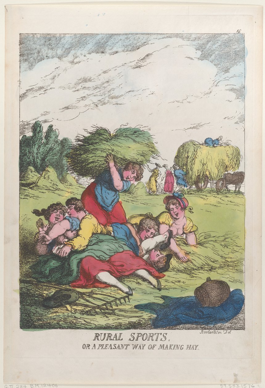 Sport Rurali, o un Piacevole Modo di Fare il Fieno, 20 giugno 1814 da Thomas Rowlandson