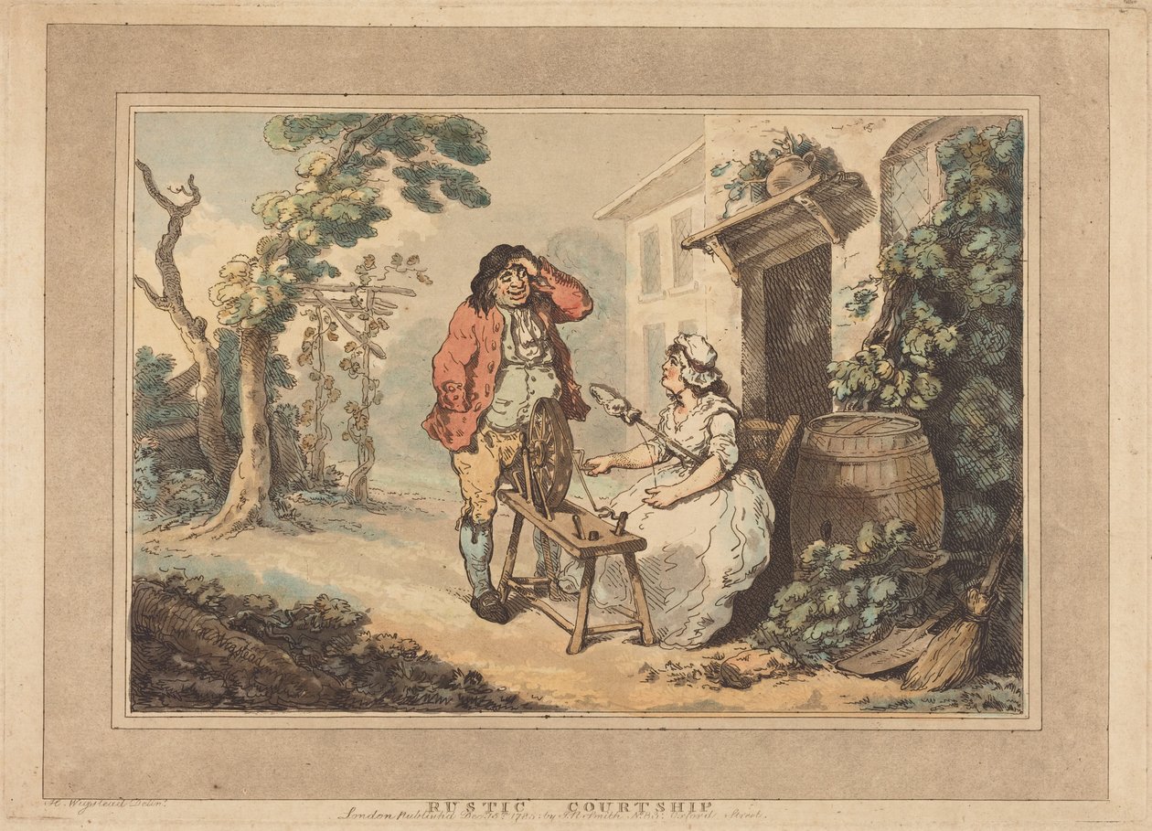 Corteggiamento rustico da Thomas Rowlandson